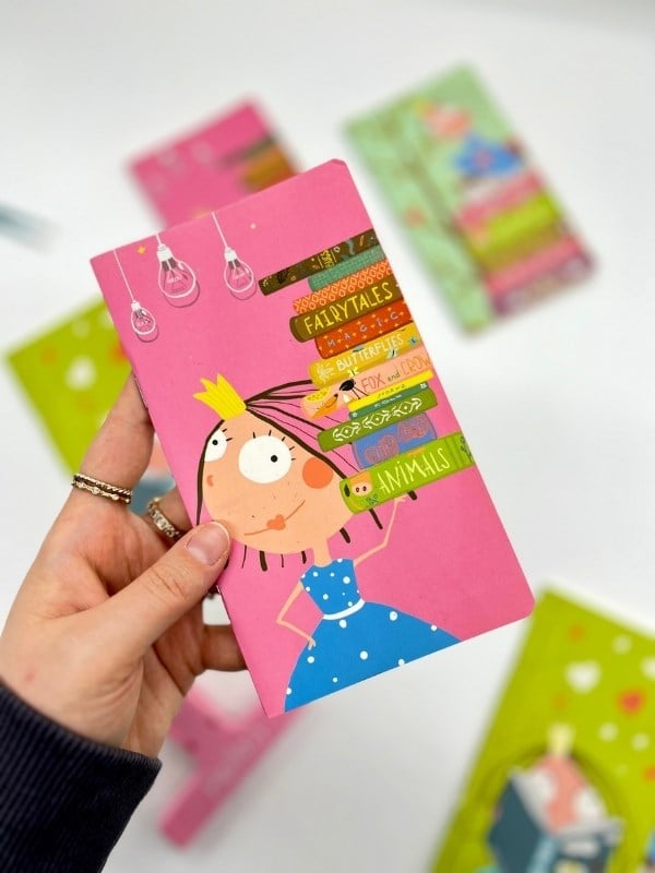 3’lü Kawaii Prenses Masal Temalı Çizgisiz Mini Defter Seti 3*64 Sayfa/Notebook/Günlük
