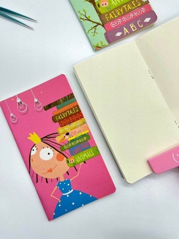 3’lü Kawaii Prenses Masal Temalı Çizgisiz Mini Defter Seti 3*64 Sayfa/Notebook/Günlük