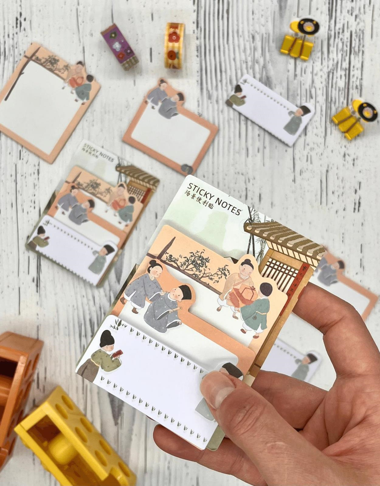 3 Parça Farklı Boyutlarda Turuncu Sticky Note Set / Post-it / Bloknot / Not Kağıdı