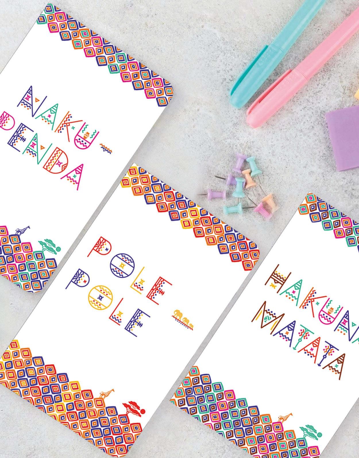3'lü Afrika Defter Set