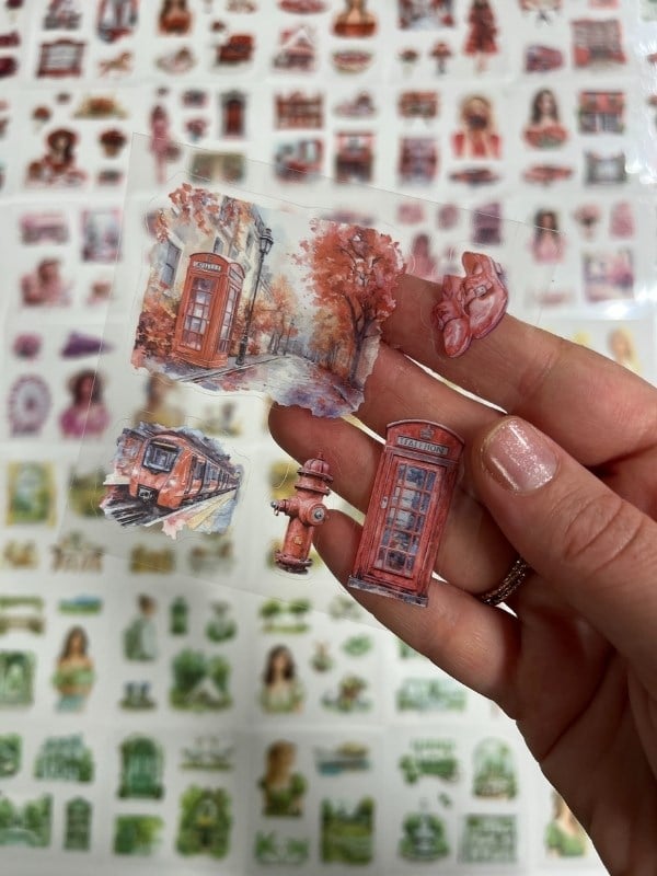Aesthetic Blooming Girls İlkbahar Temalı 4Bölüm 100 Yaprak 478 Adet Kutu Sticker Set/Etiket/Çıkartma
