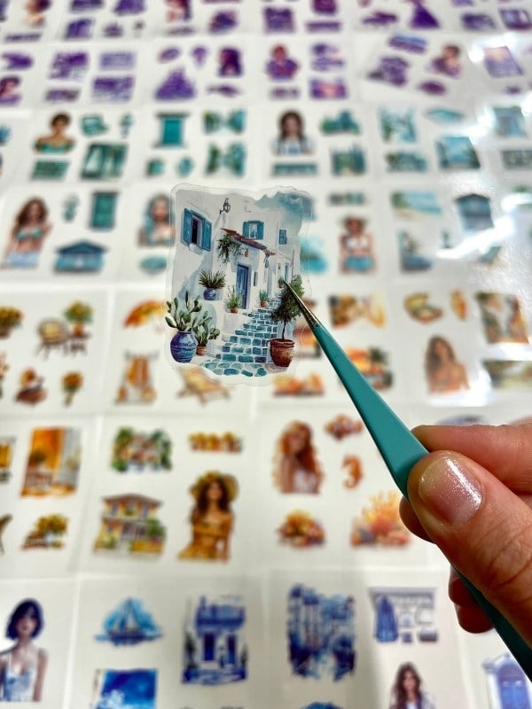 Aesthetic Dreamy Girls Yaz Temalı 4 Bölüm 100 Yaprak 435 Adet Kutu Sticker Seti/Etiket/Çıkartma