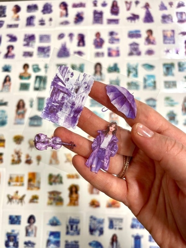 Aesthetic Dreamy Girls Yaz Temalı 4 Bölüm 100 Yaprak 435 Adet Kutu Sticker Seti/Etiket/Çıkartma