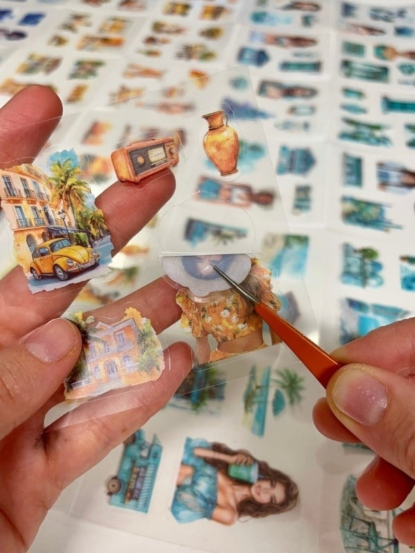 Aesthetic Dreamy Girls Yaz Temalı 4 Bölüm 100 Yaprak 435 Adet Kutu Sticker Seti/Etiket/Çıkartma