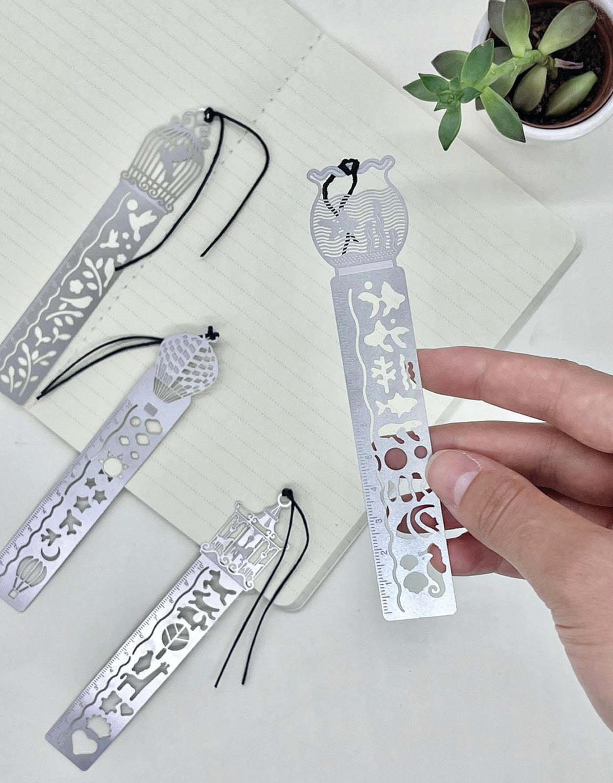 Akvaryum Metal Kitap Ayracı Cetvel