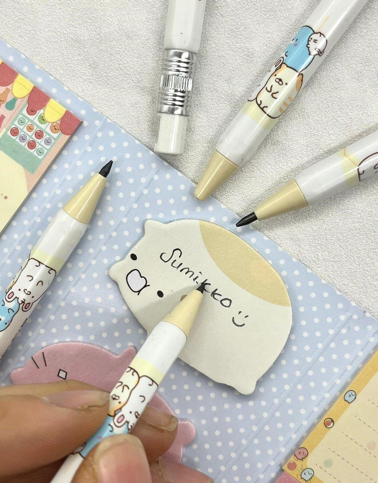 Beyaz Sumikko Gurashı Kalemtraşlı 0,5 Kalın Uçlu Kurşun Kalem