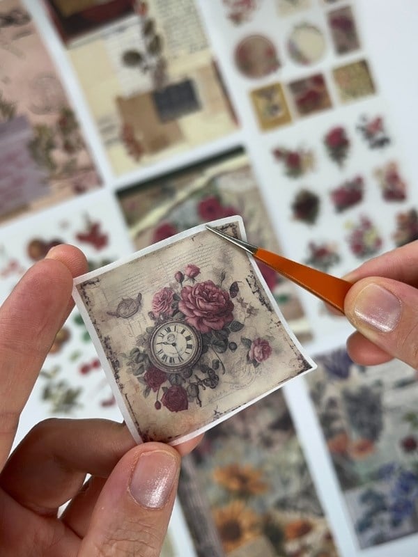 Blooming Garden Çiçek ve Meyve 30 Yaprak 403 Adet Sticker 20 Yaprak Scrapbook Kağıdı/Etiket/Çıkartma
