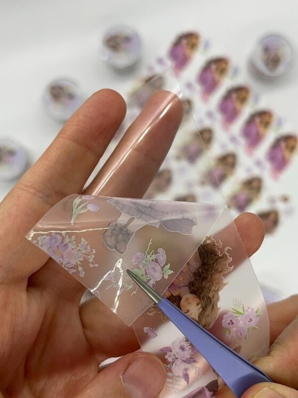 Bud Silk Dream Serisi Lavanta Çiçekli Kız Temalı 2m Washi Bant/Washi Tape/Masking Tape/Desenli Bant