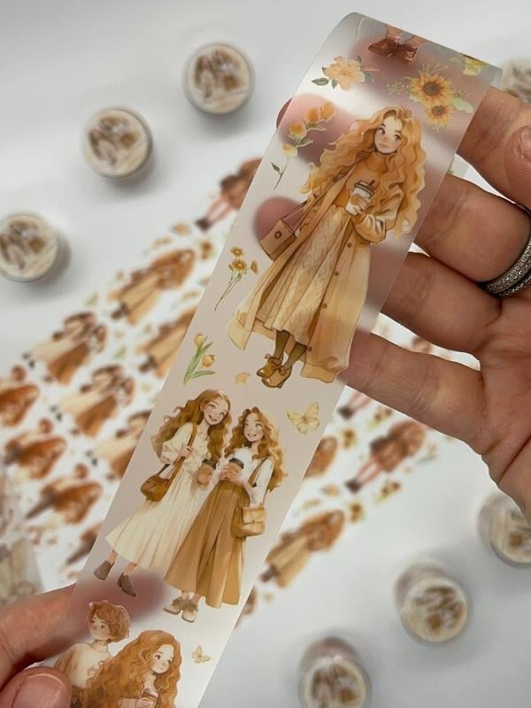 Bud Silk Dream Serisi Sonbahar Kızları 2m Washi Bant/Washi Tape/Masking Tape/Desenli Bant