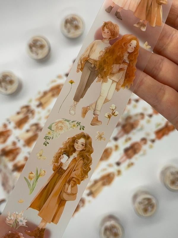 Bud Silk Dream Serisi Sonbahar Kızları 2m Washi Bant/Washi Tape/Masking Tape/Desenli Bant