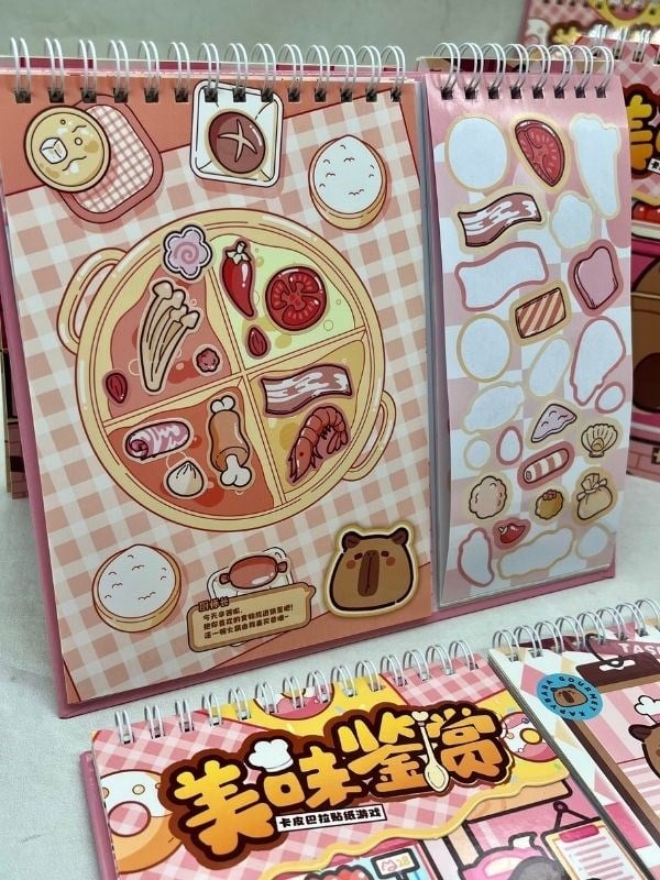 Capybara Gurme İzometrik Özel Tasarım 15 Sayfa 238 Sayfa Sticker Seti ile Görev Tamamlama/Etiket/Çıkartma/Kapibara  