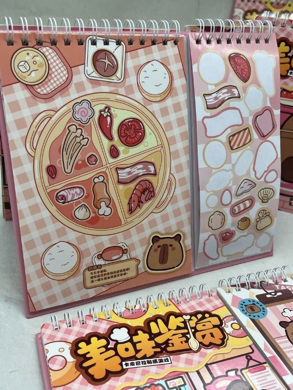 Capybara Gurme İzometrik Özel Tasarım 15 Sayfa 238 Sayfa Sticker Seti ile Görev Tamamlama/Etiket/Çıkartma/Kapibara  