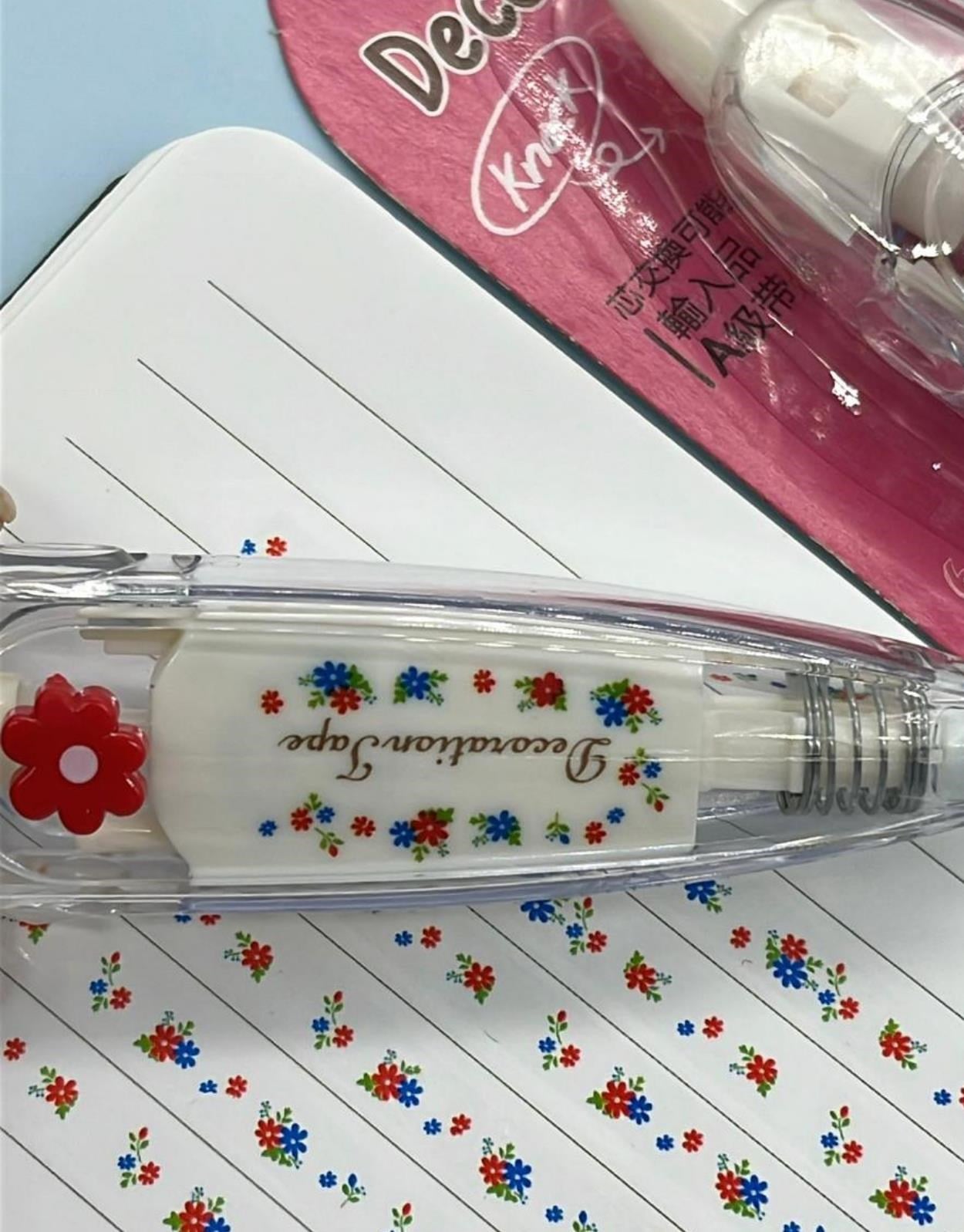 Çiçek Desenli Süsleme Bandı Tipex / Tipeks / Bullet Journal
