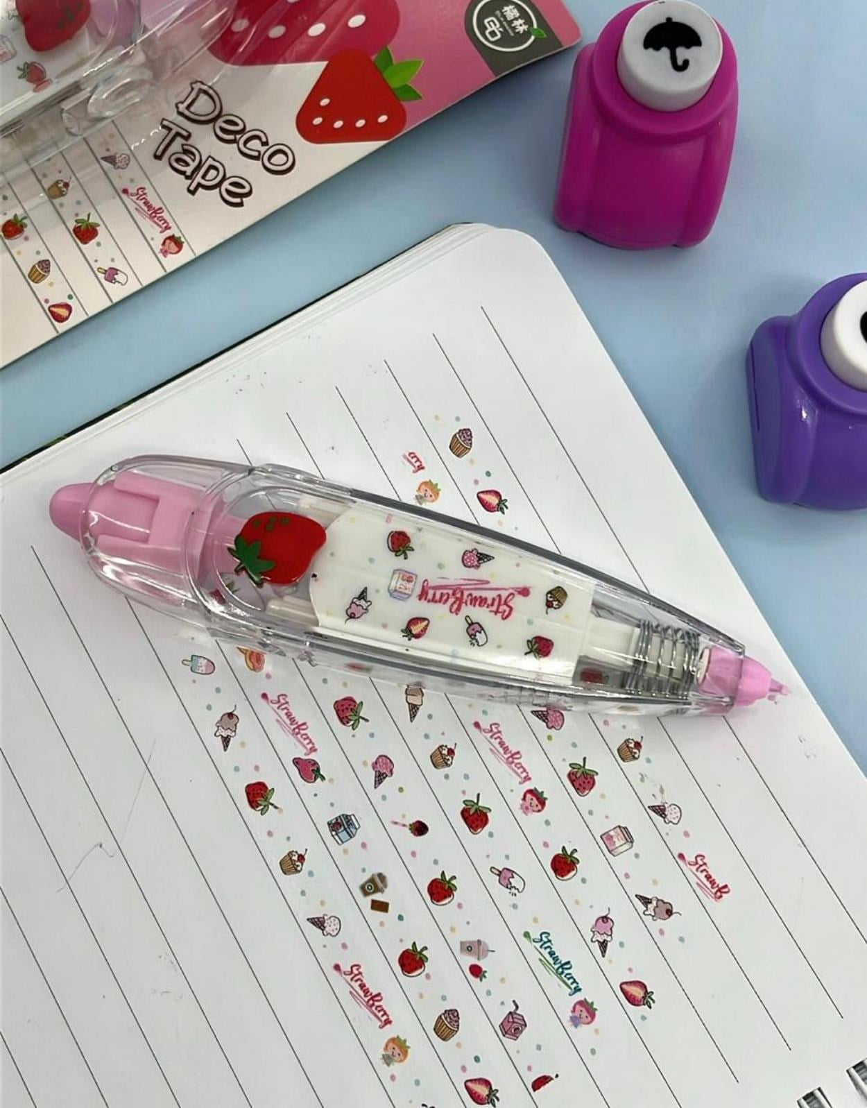 Çilek Desenli Süsleme Bandı Tipex / Tipeks / Bullet Journal