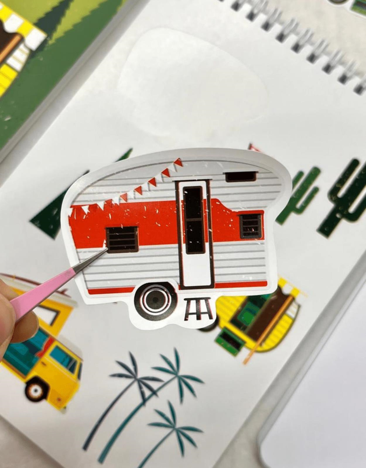 Çizgisiz Outdoor Adventure Camp Spiralli Defter Tek Yaprak Stickerlı