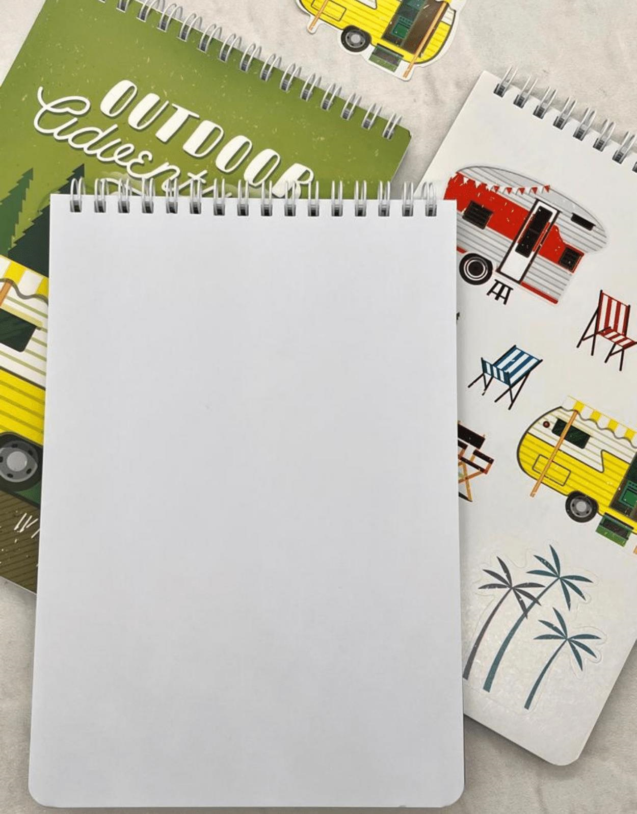 Çizgisiz Outdoor Adventure Camp Spiralli Defter Tek Yaprak Stickerlı