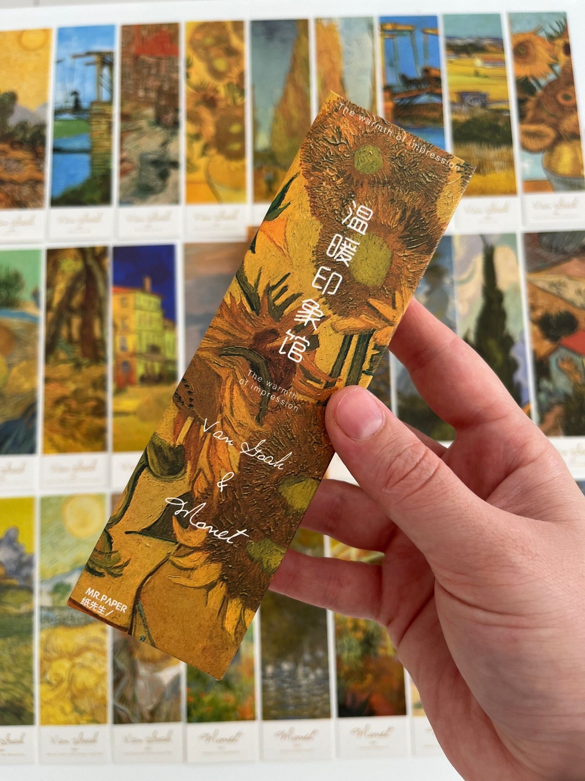 Classic Art Van Gogh & Monet Eserleri Temalı 30’lu Kitap Ayracı Seti / Yer İmi