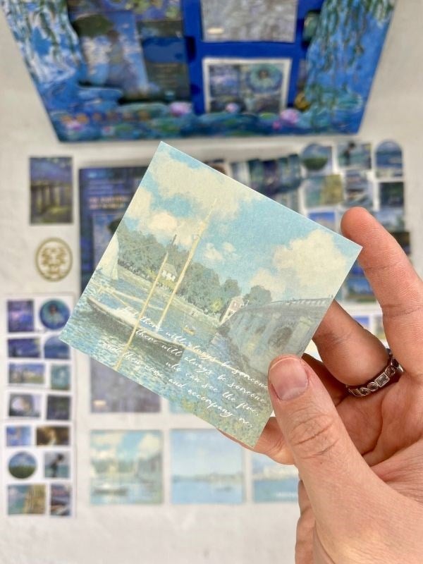 Claude Monet Madame Monet and Her Son Koyu Mavi Kutu Defter Seti/Hediye Set/Notebook / Bullet Journal