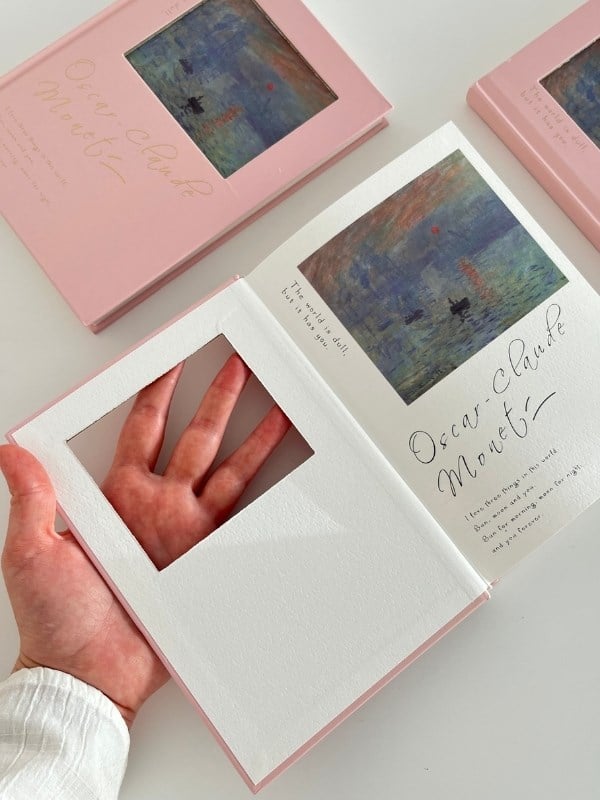 Claude Monet Sanat Tasarımlı Çizgili Sert Kapak Defter/Ajanda/Planlayıcı/Bullet Journal