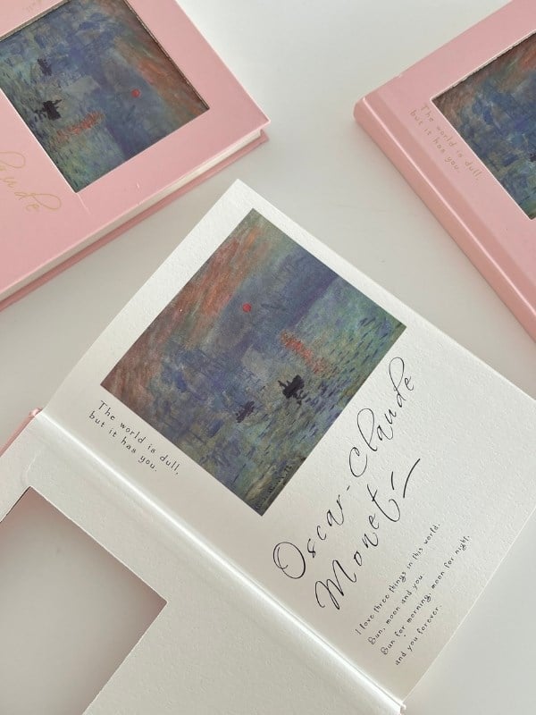Claude Monet Sanat Tasarımlı Çizgili Sert Kapak Defter/Ajanda/Planlayıcı/Bullet Journal