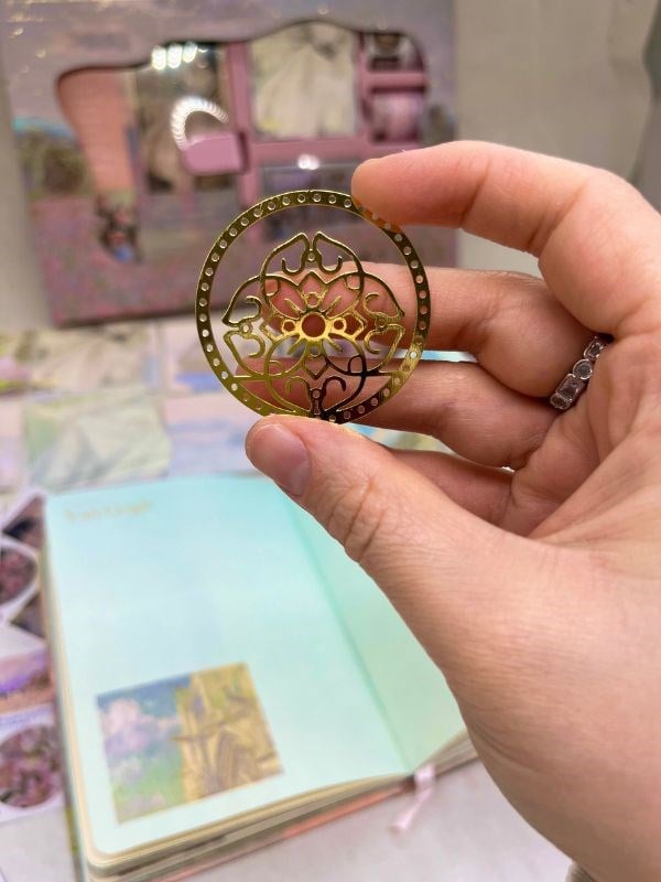 Claude Monet Seerosen Pembe Kutu Defter Seti/Hediye Set/Notebook / Bullet Journal