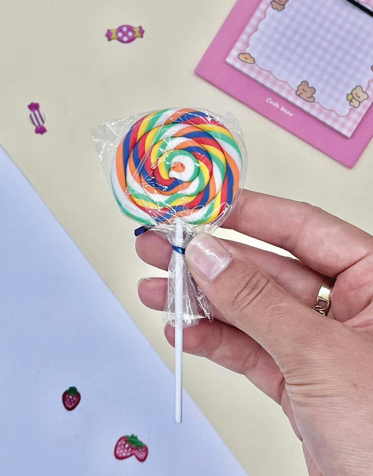 Çok Renkli Lolipop Silgi