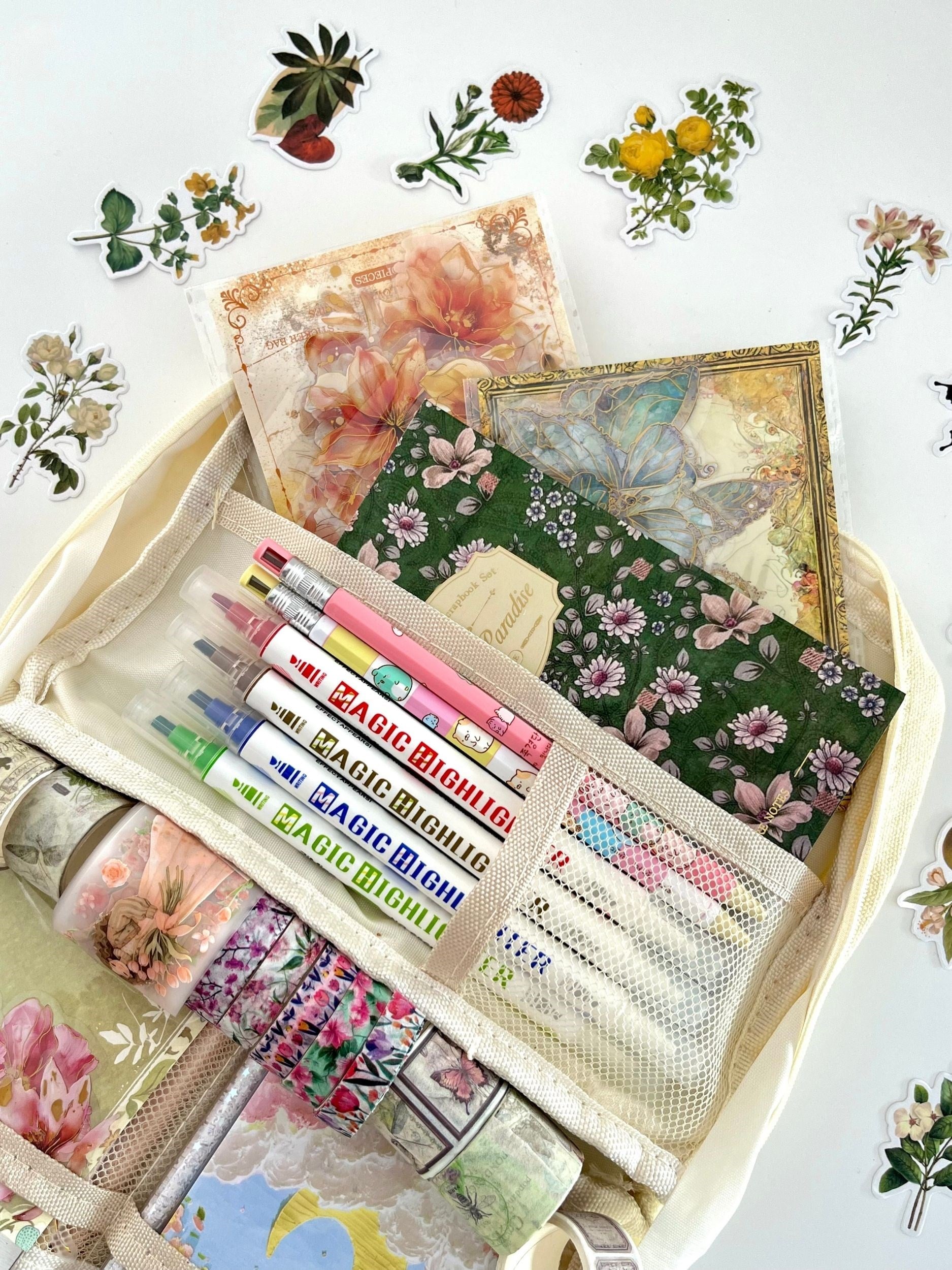 Creative Pencil Case Krem 9 Bölmeli Geniş Hacimli Kalem Kutusu Kırtasiye ve Hobi Organizer Çantası