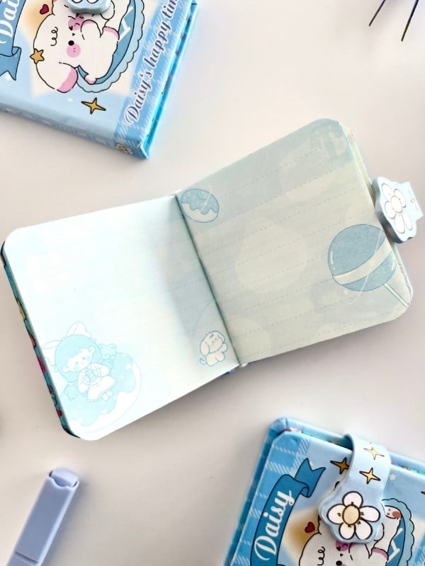 Daisy Happy Times Sert Kapaklı 130 Yaprak Renkli Mini Planlayıcı/Not Defteri/Mıknatıslı Ajanda