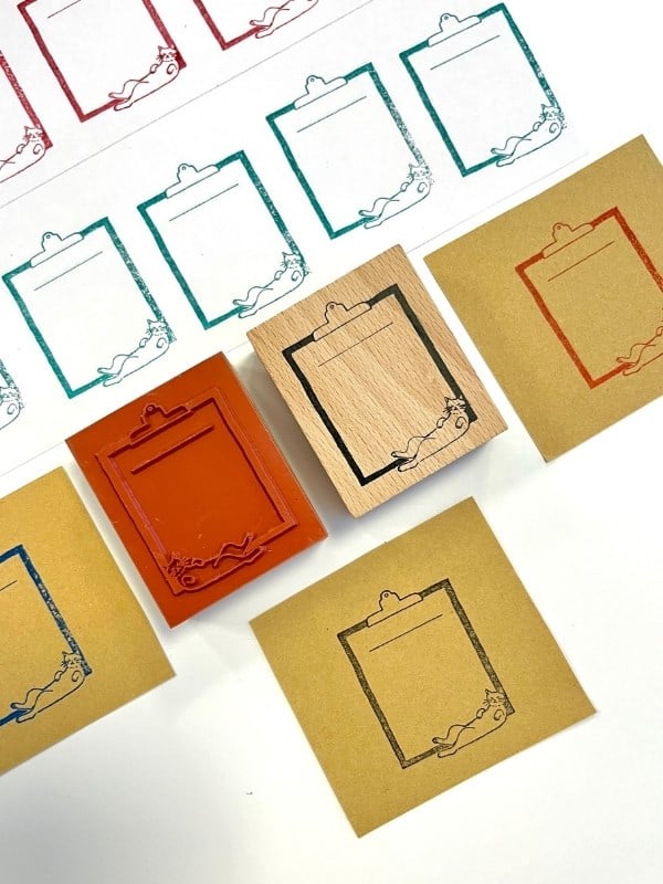 Dekoratif Kedi Figürlü Not Çerçevesi Desenli Ahşap Damga Mühür/Kaşe/Stamp/Seal