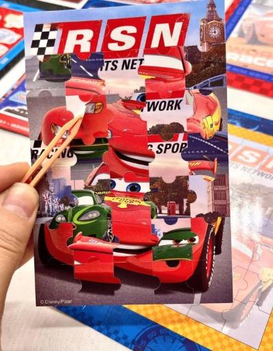 Disney Arabalar 6 Yaprak Puzzle Sticker Boyama Seti / Su Geçirmez/ Araba