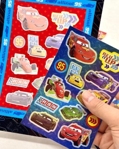 Disney Arabalar 6 Yaprak Puzzle Sticker Boyama Seti / Su Geçirmez/ Araba