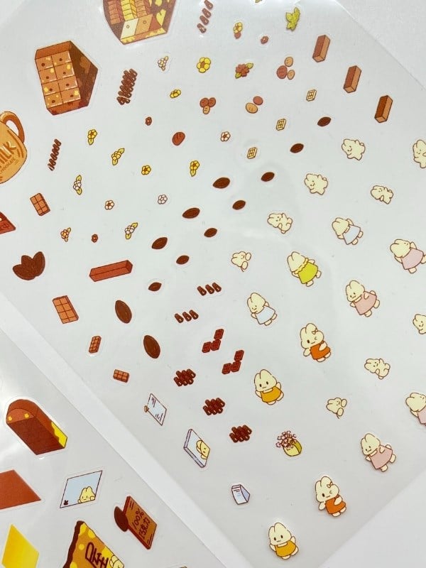 DIY Çikolata Evi Tasarlama 2 Yaprak 116 Adet 3D Diorama İzometrik Sticker Seti/Etiket/Çıkartma