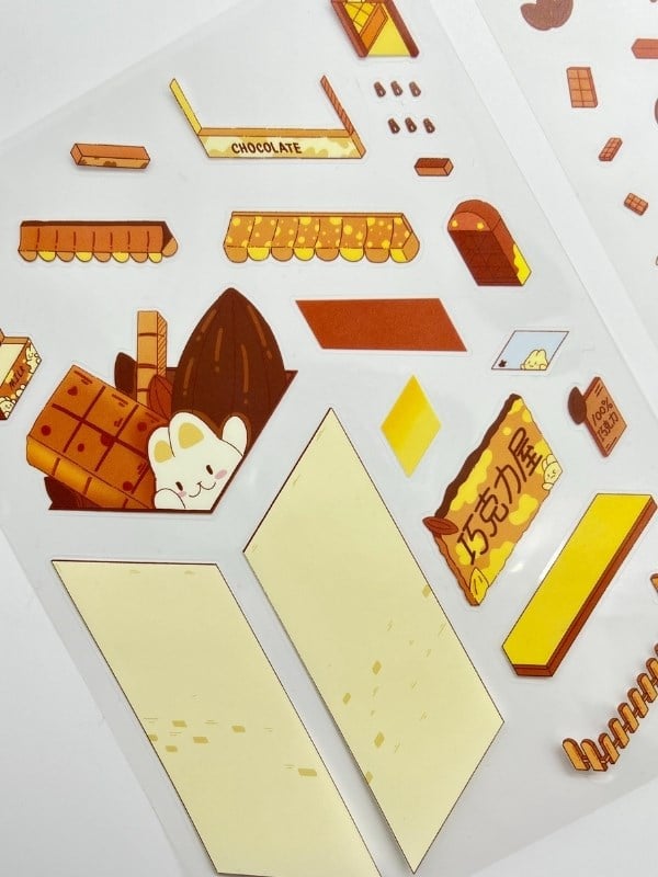 DIY Çikolata Evi Tasarlama 2 Yaprak 116 Adet 3D Diorama İzometrik Sticker Seti/Etiket/Çıkartma