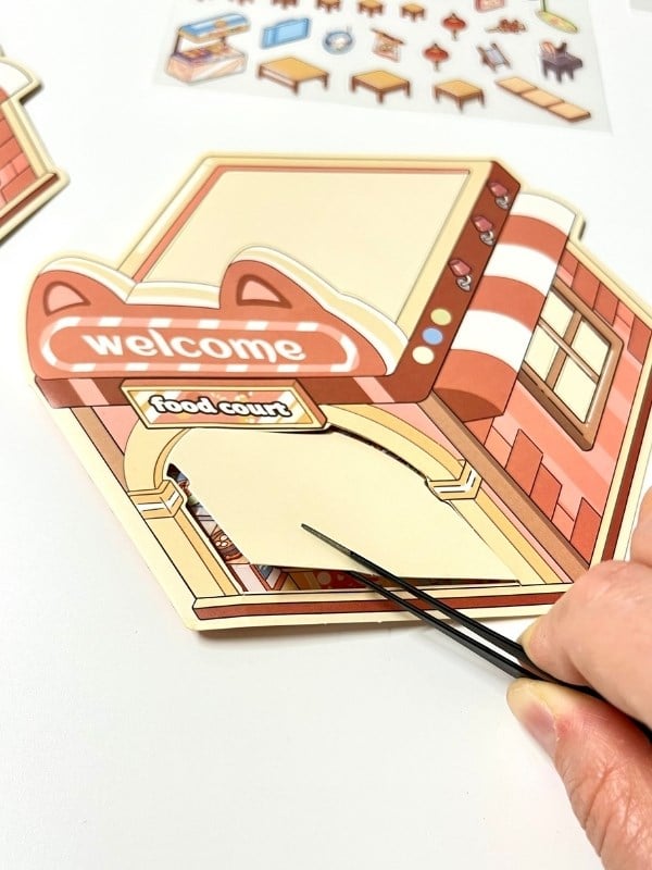 DIY Kawaii Sokak Lezzetleri Tasarla 2Yaprak 121Adet 3D Diorama İzometrik Sticker Seti/Etiket/Çıkarma