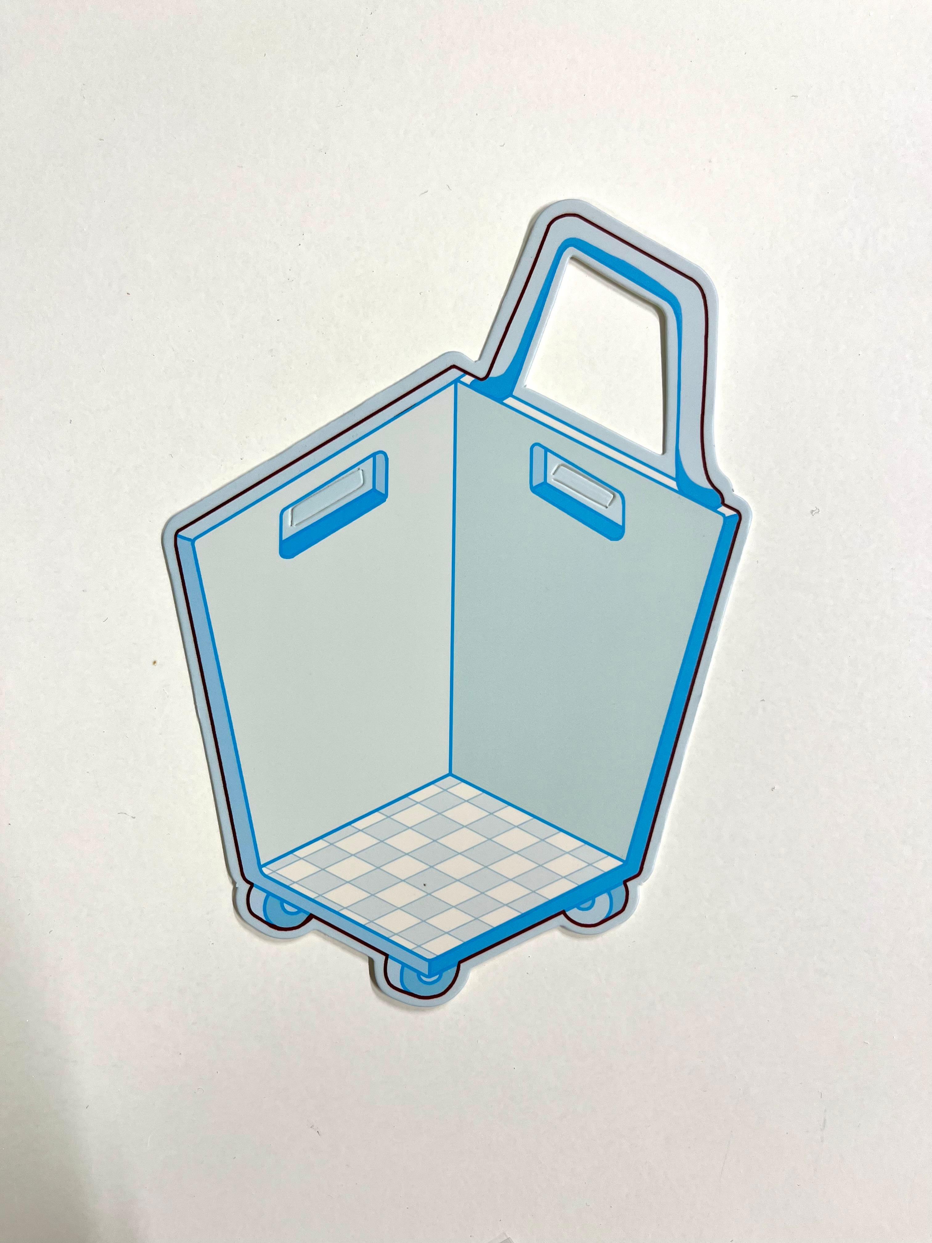 DIY Mini Market Arbası 3D Diorama İzometrik 122 Adet Sticker Sepet Kartonu Plastik Cımbız Seti