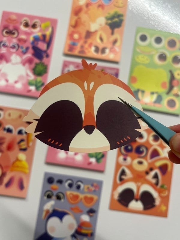 DIY Miss Sevimli Hayvan Tasarlama 6 Yaprak 99 Adet Sticker Seti/Etiket/Çıkartma