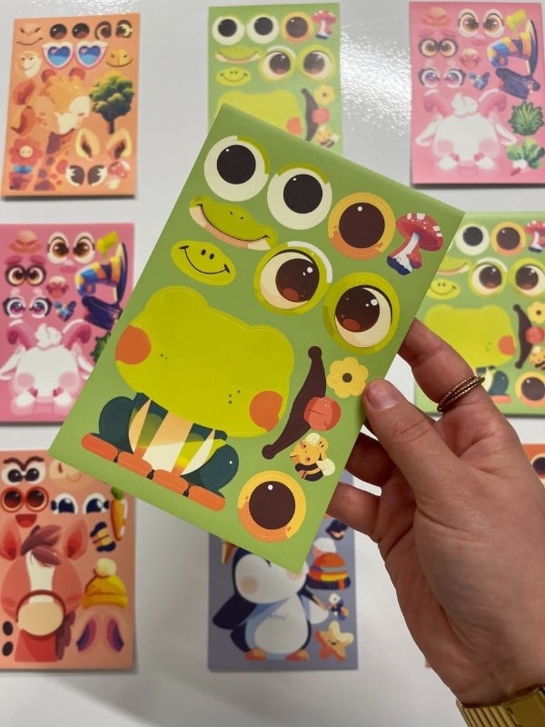 DIY Miss Sevimli Hayvan Tasarlama 6 Yaprak 99 Adet Sticker Seti/Etiket/Çıkartma
