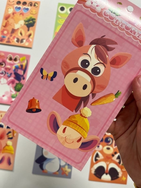 DIY Miss Sevimli Hayvan Tasarlama 6 Yaprak 99 Adet Sticker Seti/Etiket/Çıkartma