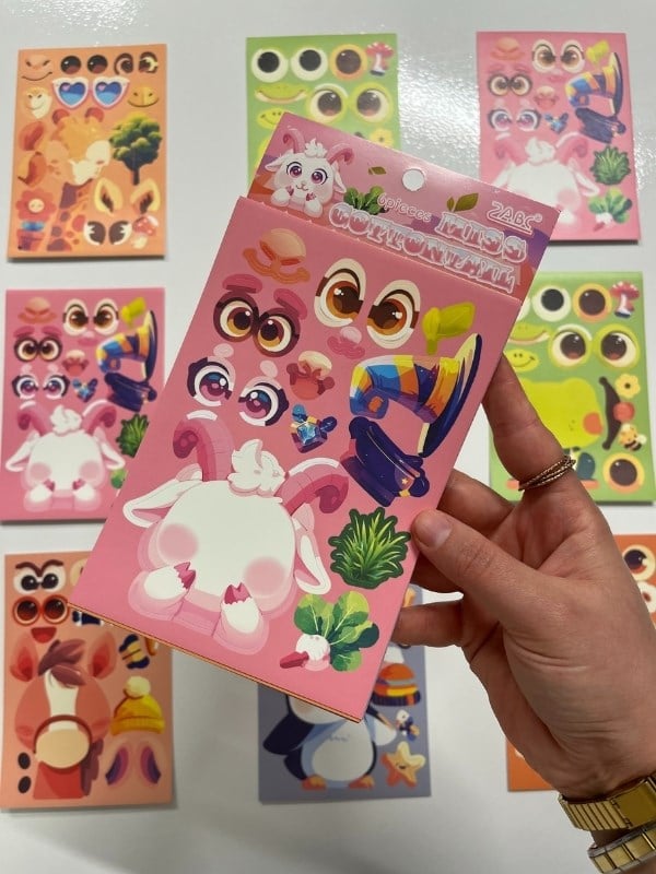 DIY Miss Sevimli Hayvan Tasarlama 6 Yaprak 99 Adet Sticker Seti/Etiket/Çıkartma