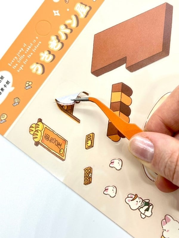 DIY Sevimli Tavşan Fırını Tasarlama 2Yaprak 94Adet 3D Diorama İzometrik Sticker Seti/Etiket/Çıkartma