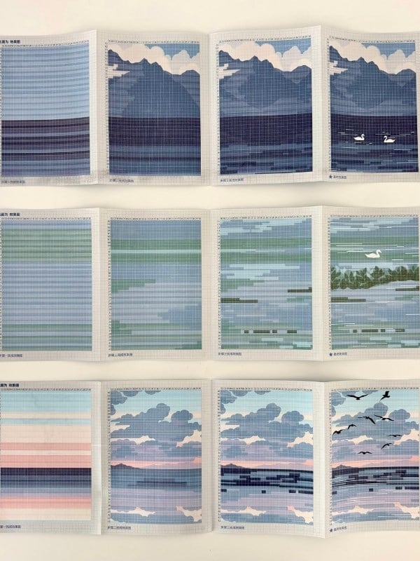 DIY Sunset Memories Washi Bantlar İle Manzara Tasarlama Seti/Washi Tape/Dekoratif Bant   