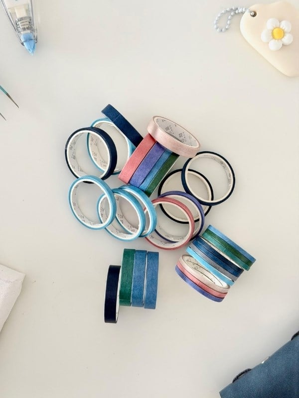 DIY Sunset Memories Washi Bantlar İle Manzara Tasarlama Seti/Washi Tape/Dekoratif Bant   