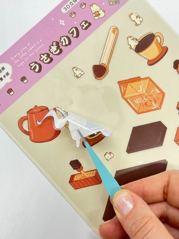DIY Tavşan Kafesi Tasarlama 2 Yaprak 96 Adet 3D Diorama İzometrik Sticker Seti/Etiket/Çıkartma