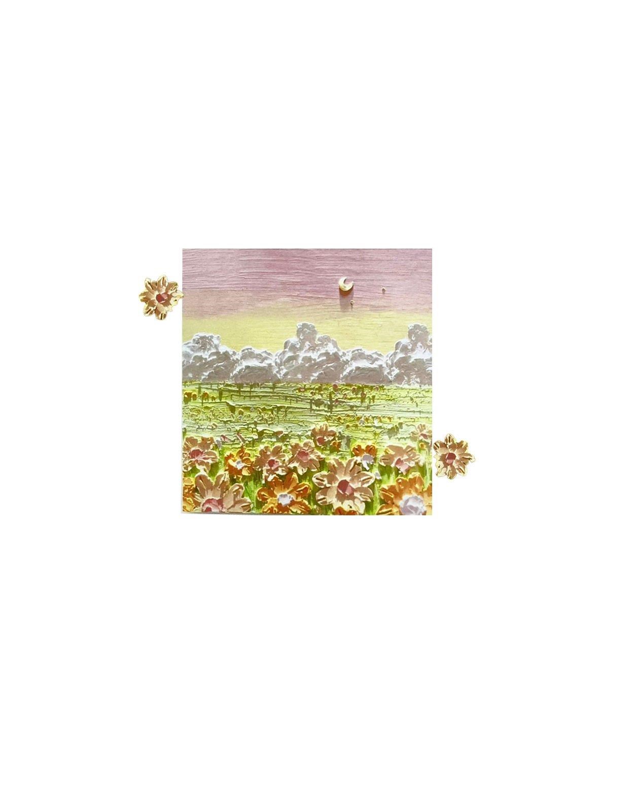 Doğa Temalı  Yağlı Boya Tablo Çiftlik Post-it