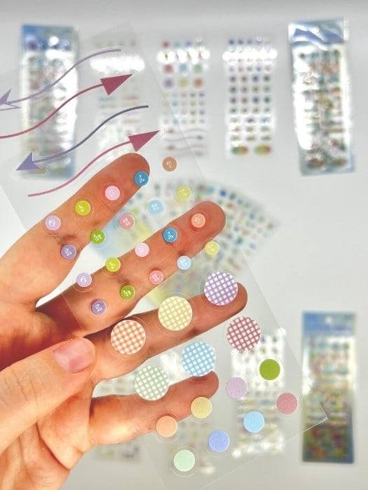 Dynamic Color Pastel Yıldız Ok ve Şekiller 6 Yaprak 227 Adet Sticker Seti/Etiket/Çıkartma