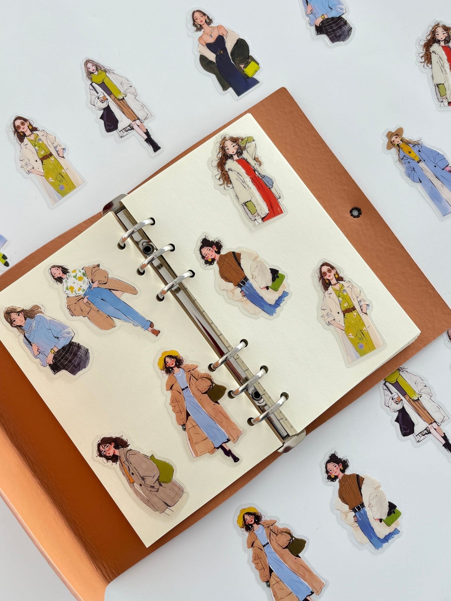 Female Lead With Aura Şehir Modası Temalı 20 Adet Dekoratif Sticker Seti/ Etiket/Çıkartma