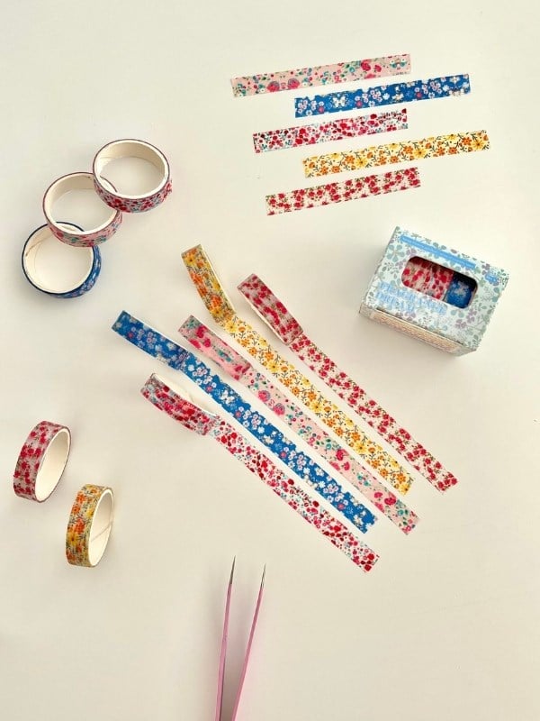 Fragrance Dream Bahar Çiçekleri Temalı 5'li Washi Bant Kutu Set (5*2m)/Masking Tape/Desenli Bant