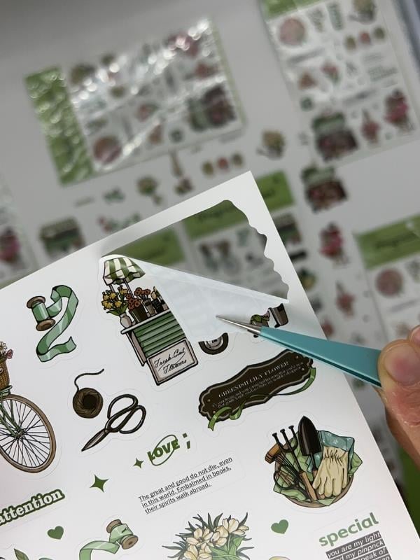 Fragrant Aroma Çiçek Ve Botanik Temalı 2 Yaprak 50 Adet Sticker Seti/Etiket/Çıkartma