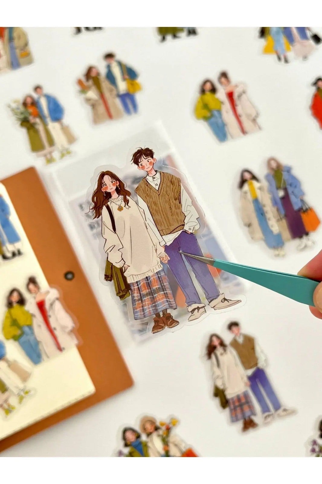 Friends Gathering Kadın Erkek Arkadaşlar Temalı 20 Adet Dekoratif Sticker Seti/ Etiket/Çıkartma