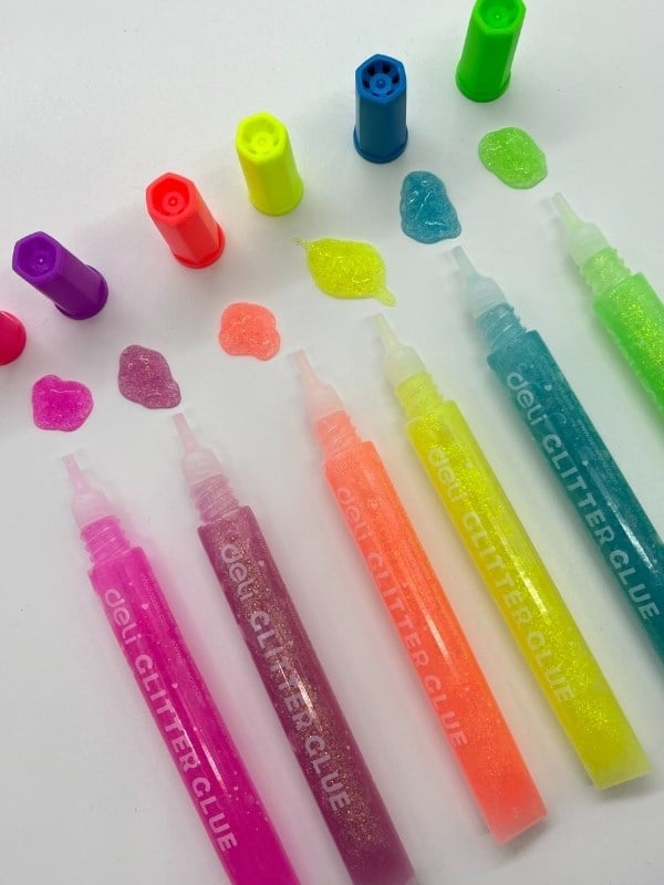 Glitter Glue Kalem Görünümlü 6 Renkli Simli Yapıştırıcı Seti (6*12 ml)